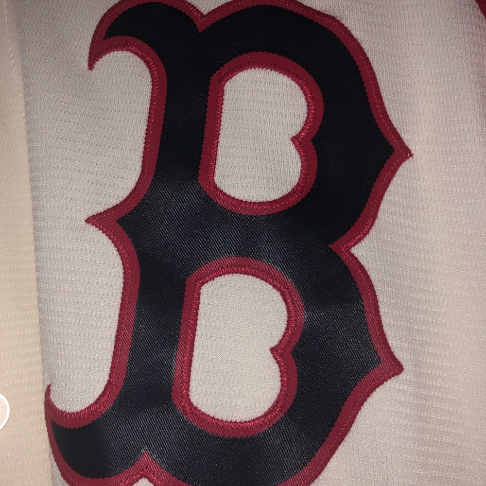 Boston redsox jersey button up size Large